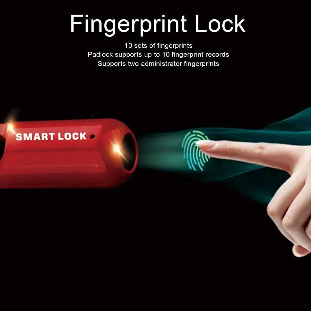 Locker Fingerprint Padlock Smart Keyless Lock Dabfavshop