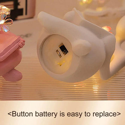 Desktop Thinker Sculpture Ornament Abstract Figure Tulip Book Lamp - Dabfavshop