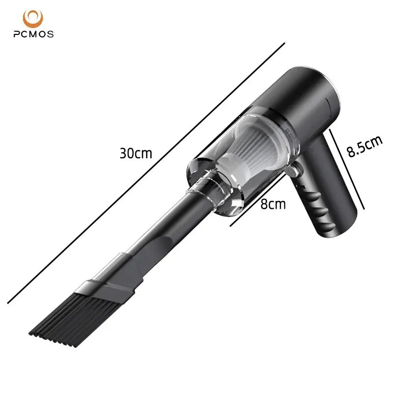 Wireless Vacuum Cleaner Dual Use for Home and Car 120W High Power Powerful Vacuum Cleaner Black PCMOS 1PC - Dabfavshop