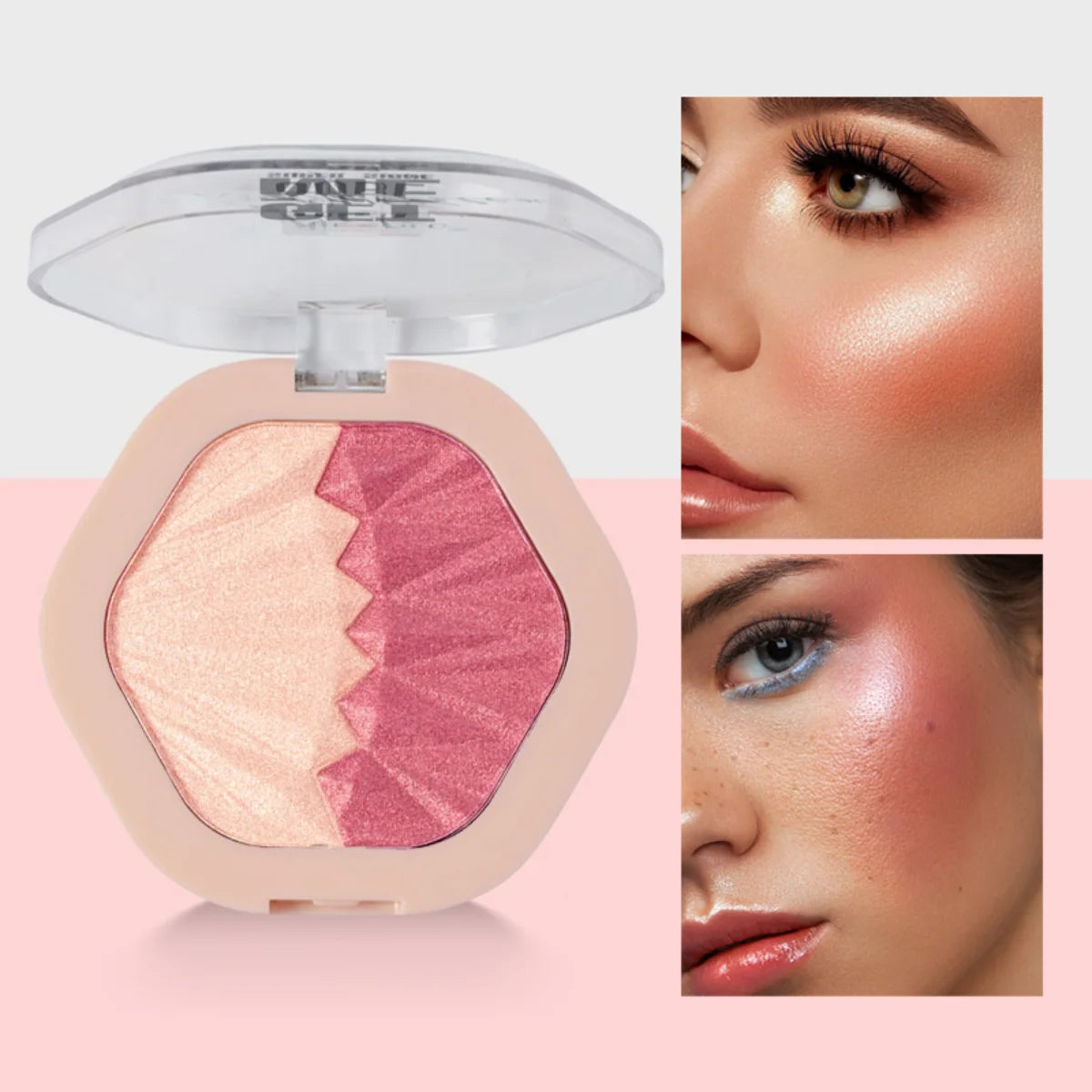 Natural fine shimmer eye shadow blush for multiple uses
