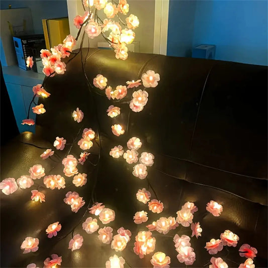 Cherry Blossom 96 Led USB Tree Branch Rattan Lights 8 Modes Colorful String Lamp Any Occasion Decoration Dabfavshop