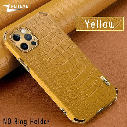 Crocodile Pattern Leather Cover For iPhone 14 13 11 12 Pro Max mini X XR XS max 7 8 Plus Cases