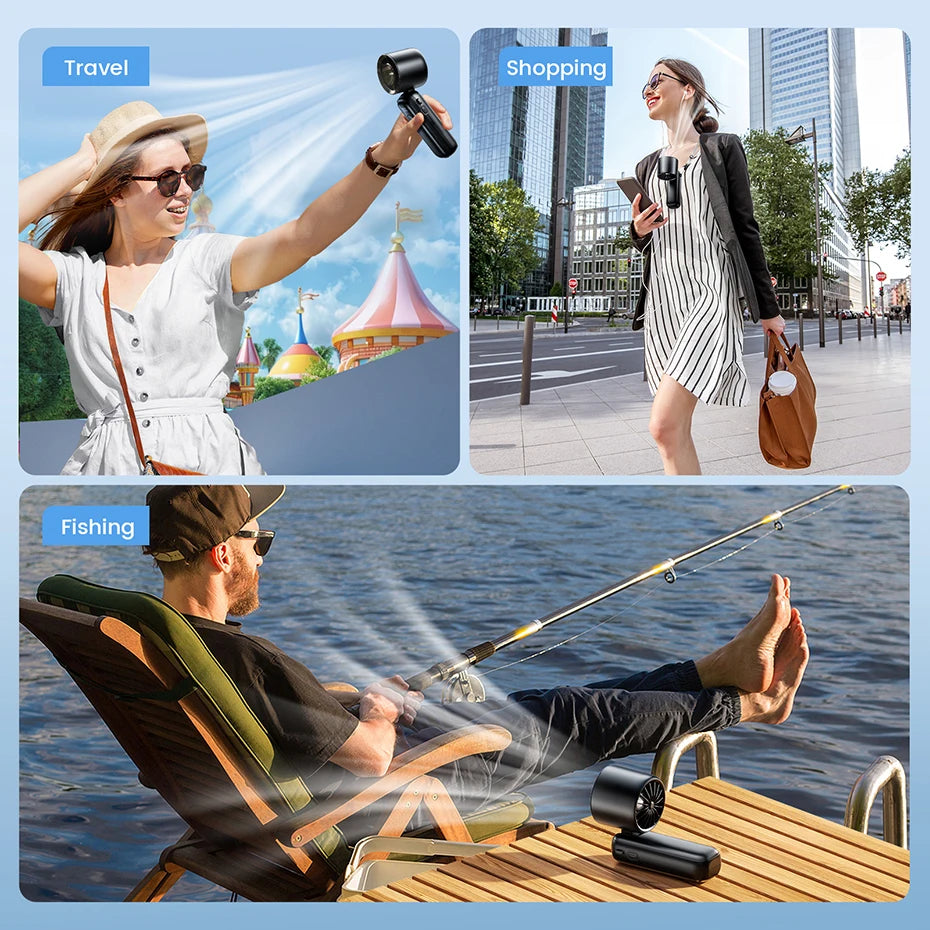 Cool Blast: Handheld Turbo Fan for Instant Relief - Dabfavshop