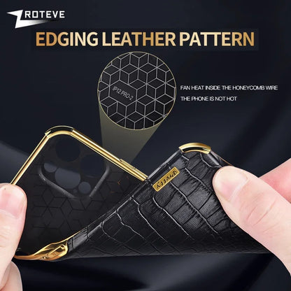 Crocodile Pattern Leather Cover For iPhone 14 13 11 12 Pro Max mini X XR XS max 7 8 Plus Cases