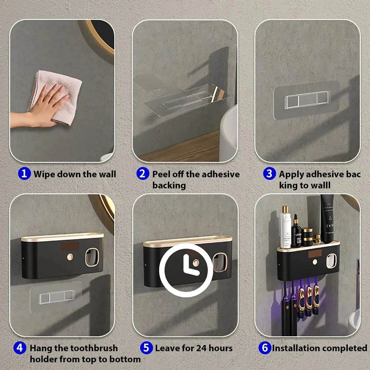 UV Toothbrush Sanitizer & Holder – Rechargeable Clean - Dabfavshop