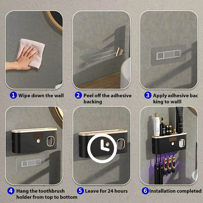 UV Toothbrush Sanitizer & Holder – Rechargeable Clean - Dabfavshop