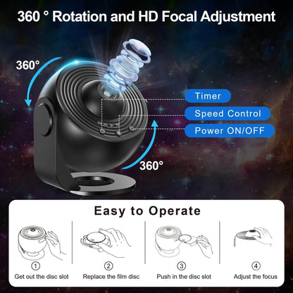 Star Projector 13 Planetarium Galaxys Projector With 360°Rotation - Dabfavshop
