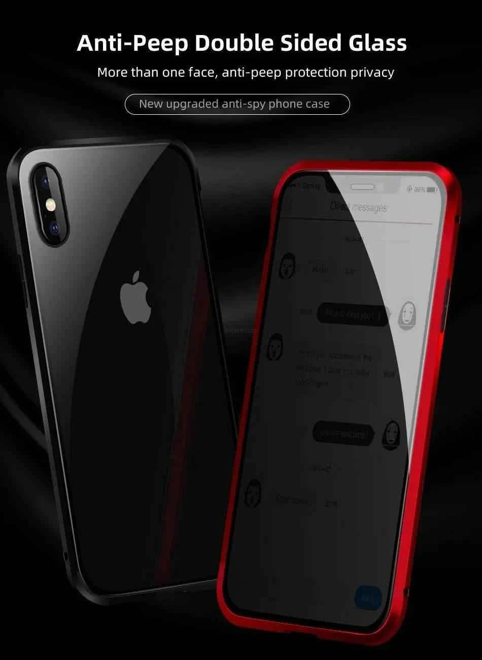 Tempered Glass With Privacy Case All In One