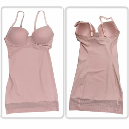 Skirts Slimming Shapewear Bodysuits Women Soft Cup Bra Wedding Body Shaper Waist Trainer Full Slip Sexy Underwear Dress Briefers