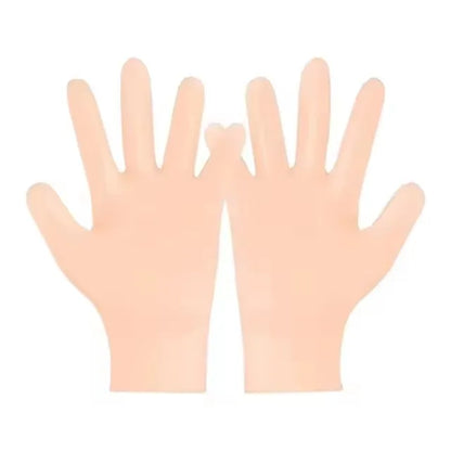 Silicone mask cover, ear-mounted fixed mask to moisturize and absorb essence, reusable hydrating three-piece set, gloves, foot c