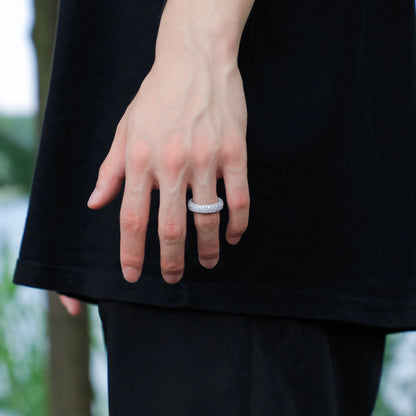 925 Sterling Silver Ring Full Iced Out Cubic Zirconia