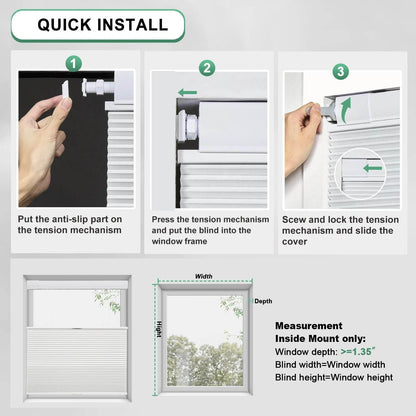 SnapFit Cordless Shades – No Drill, Instant Privacy & Light Control - Dabfavshop