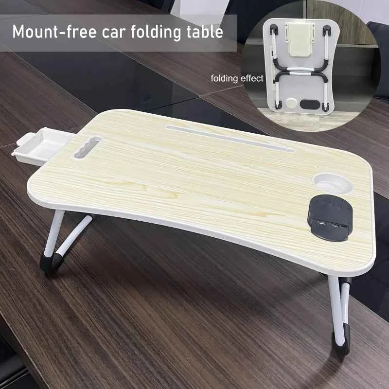 Simple, Sturdy and Durable, Wireless Charging, Foldable Small Table, Bed Laptop Table