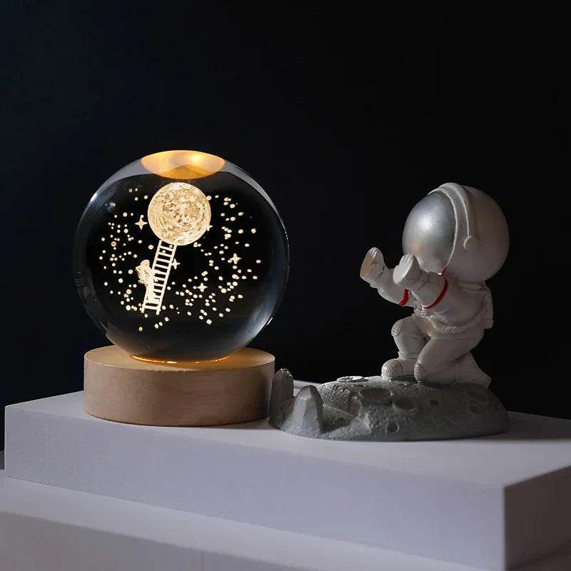 3D Crystal Ball Astronomy Galaxy Solar System - Dabfavshop