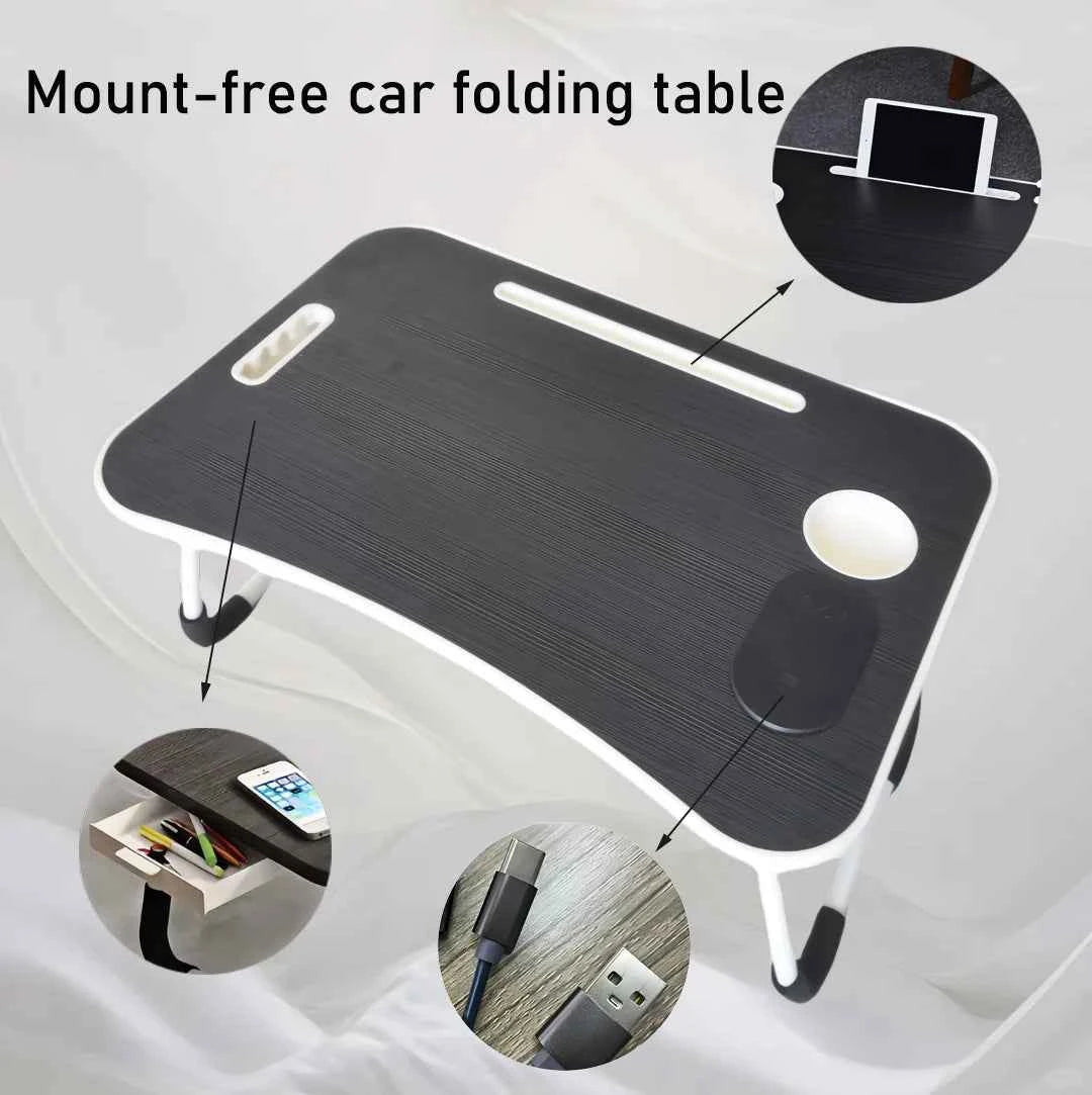 Simple, Sturdy and Durable, Wireless Charging, Foldable Small Table, Bed Laptop Table
