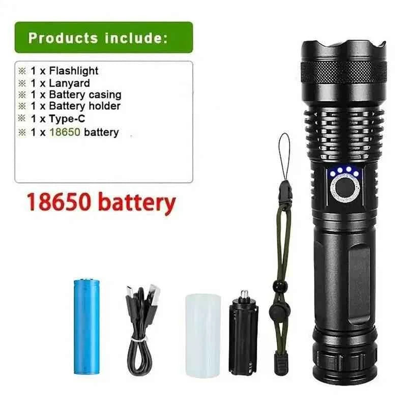 Ultra Powerful LED Flashlight Rechargeable Torch Tactical Lantern