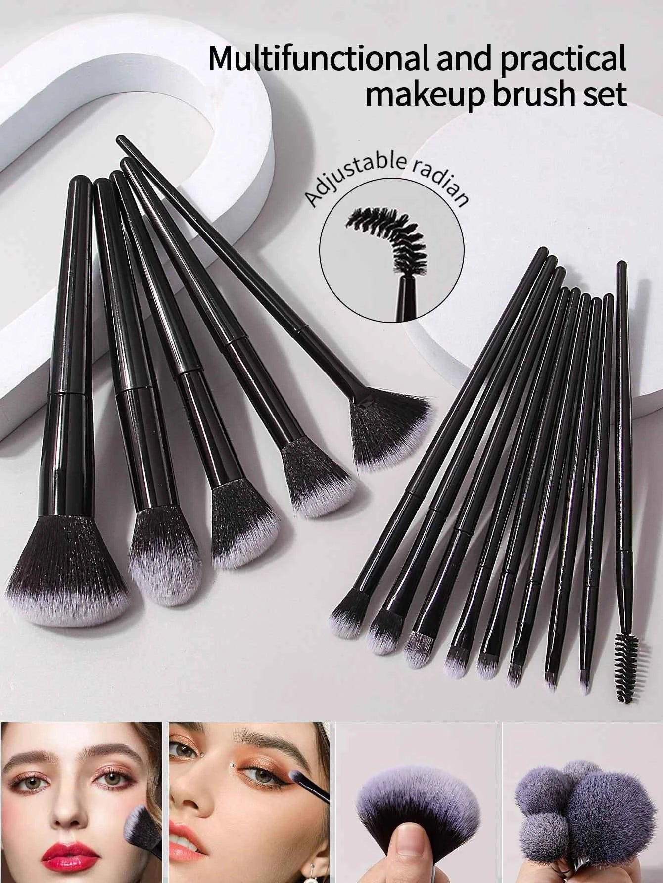27/14/9/1PCS professional makeup brush set 14 makeup brushes, makeup sponge, powder puff,makeup bag,eyebrow razor,cleaning tools