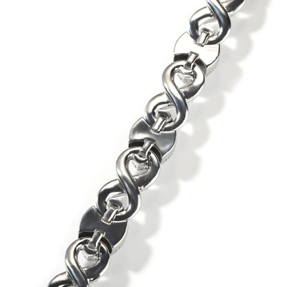 Iced Out Infinity Cuban Chain Necklace with Big CZ Eyes Pave Setting Cubic Zirconia for Women Men Dabfavshop