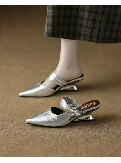 Slip-on Pointed Toe Sandals for Women
