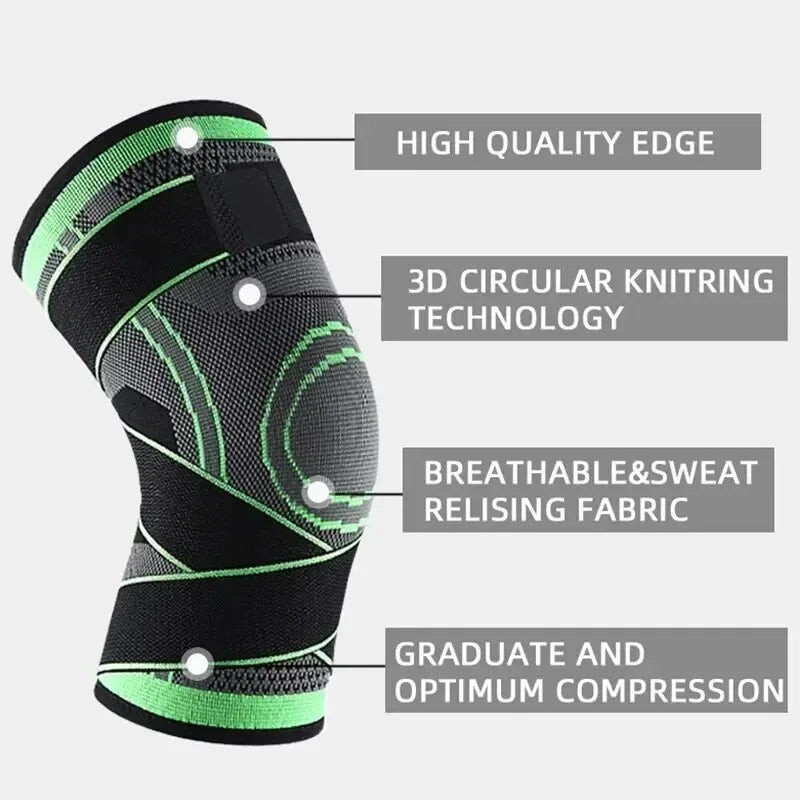 Knee Compressions Sleeve with Adjustable Straps for Running Working Out and Sports Wearing All Day Dabfavshop
