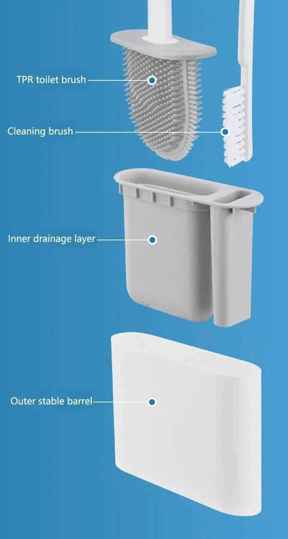 Wall Hanging Toilet Brush With Holder