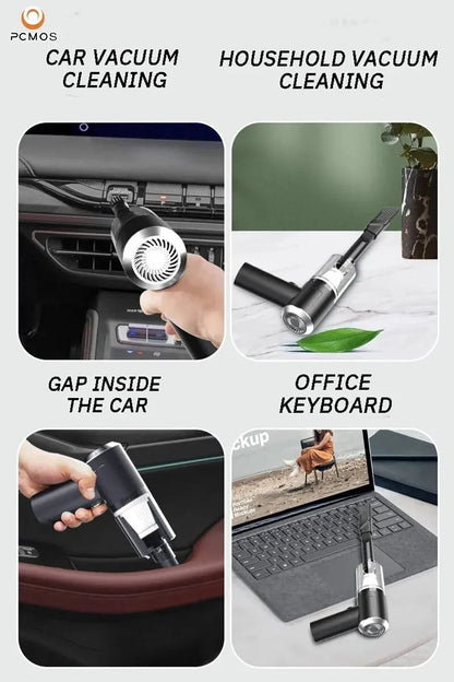 Wireless Vacuum Cleaner Dual Use for Home and Car 120W High Power Powerful Vacuum Cleaner Black PCMOS 1PC - Dabfavshop