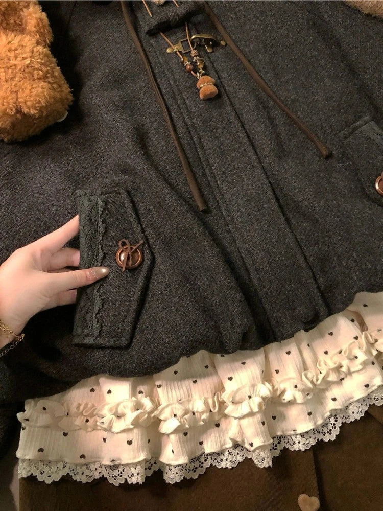 Two Piece Set Women Loose V-Neck Bow Sweater