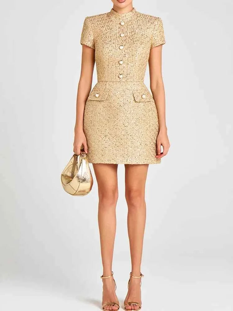 Elegant Vintage Short Sleeve Dress