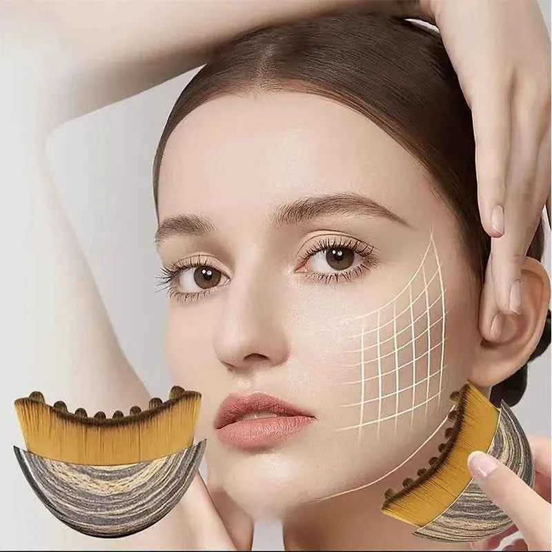 Sculpting Lymphatic Contour Face Brush Massager for Face The Skin