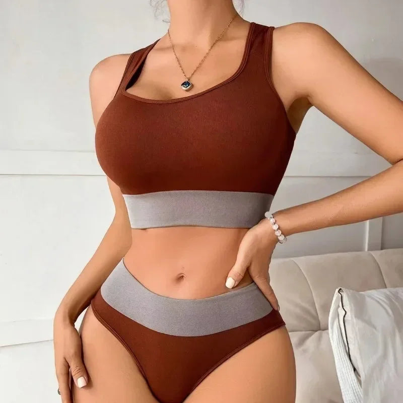 Women Seamless Bra Underwear Set