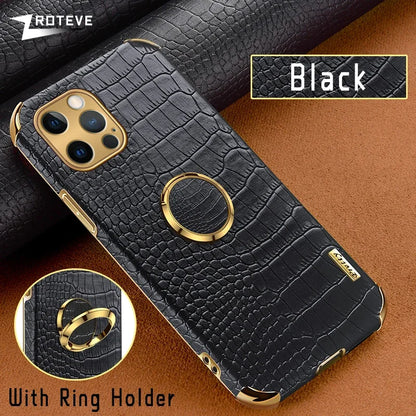 Crocodile Pattern Leather Cover For iPhone 14 13 11 12 Pro Max mini X XR XS max 7 8 Plus Cases