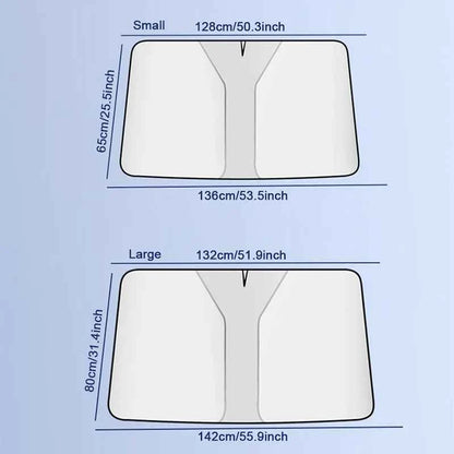 SEAMETAL Car Windshield Sun Shade Cover Front Window Sun Visor Protection Foldable Car Curtains for Summer Cooling UV Refletive