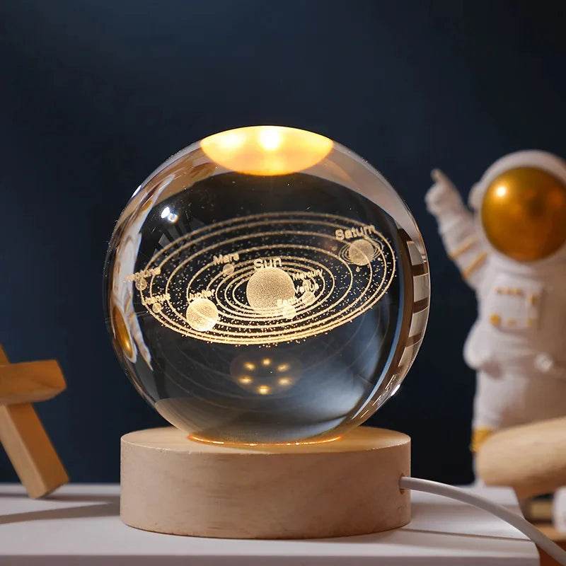 3D Crystal Ball Astronomy Galaxy Solar System - Dabfavshop