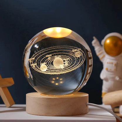 3D Crystal Ball Astronomy Galaxy Solar System - Dabfavshop