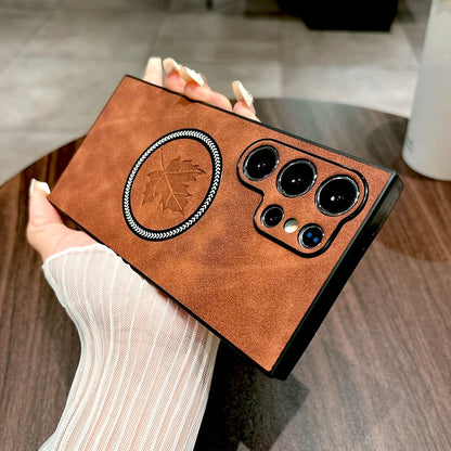 Retro Leather Case For Samsung Galaxy S26 S25 S24 S23 S22 S21 Note 20 Ultra FE Note20 S 26 25 24 S24FE S25FE For Magsafe Cover