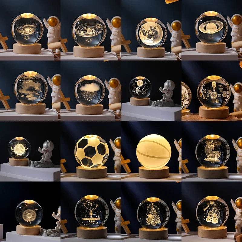 3D Crystal Ball Astronomy Galaxy Solar System - Dabfavshop
