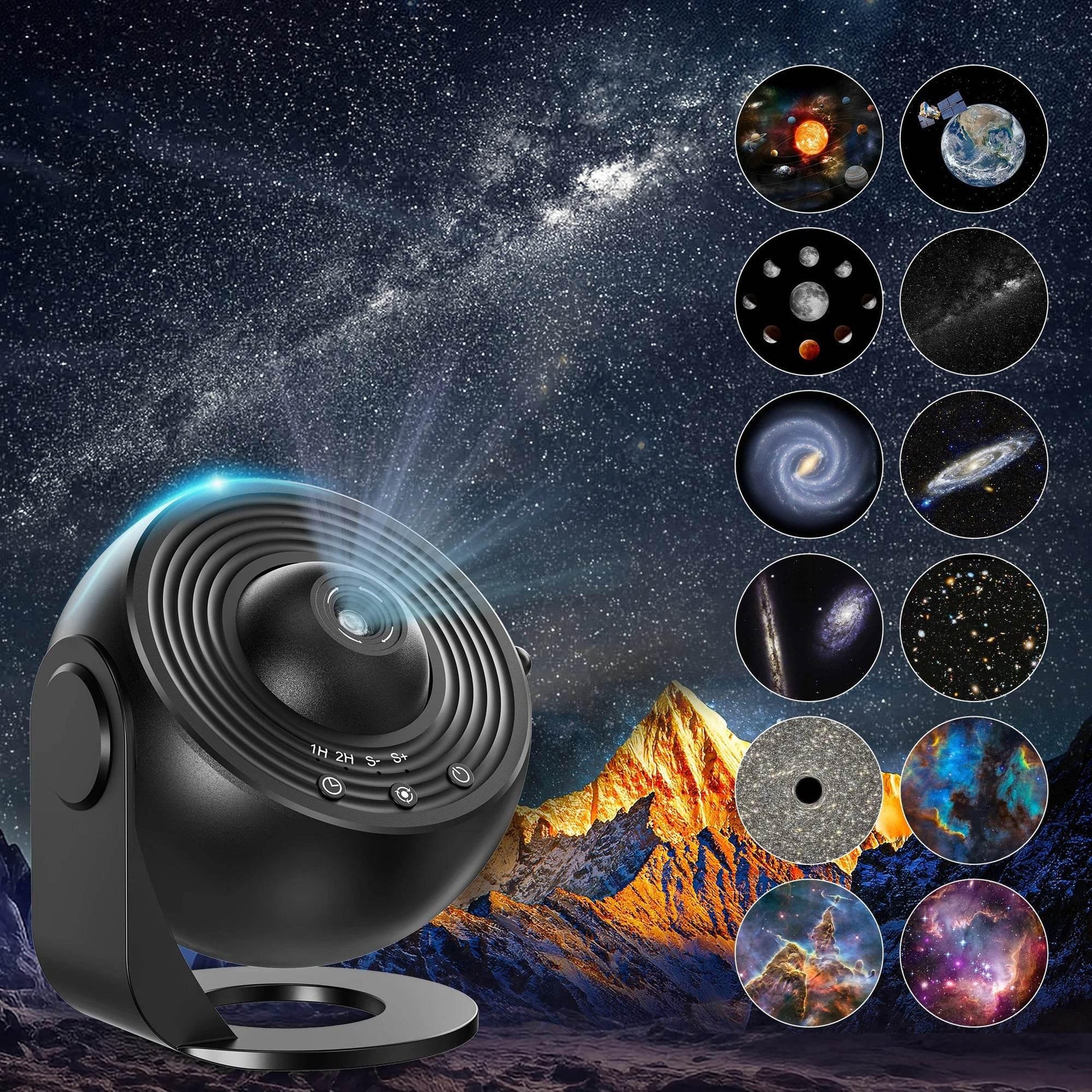 Star Projector 13 Planetarium Galaxys Projector With 360°Rotation - Dabfavshop