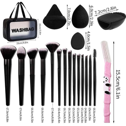 27/14/9/1PCS professional makeup brush set 14 makeup brushes, makeup sponge, powder puff,makeup bag,eyebrow razor,cleaning tools