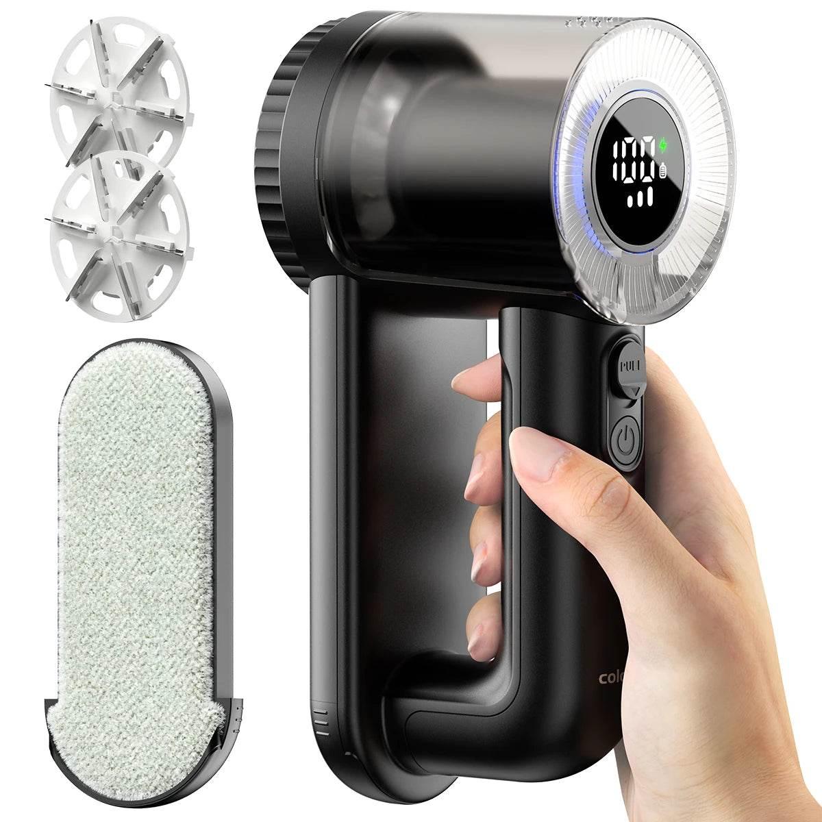 Rechargeable Fabric Shaver Electric Lint Remover with Digital Display - Dabfavshop