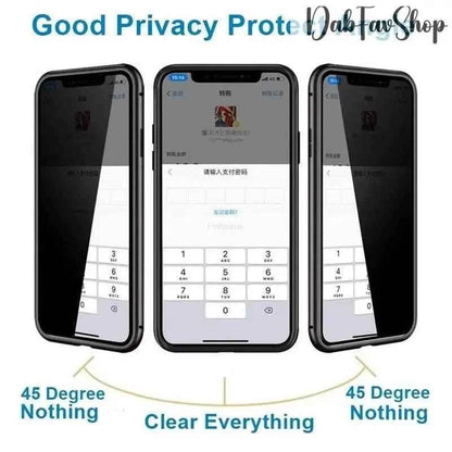 Tempered Glass With Privacy Case All In One