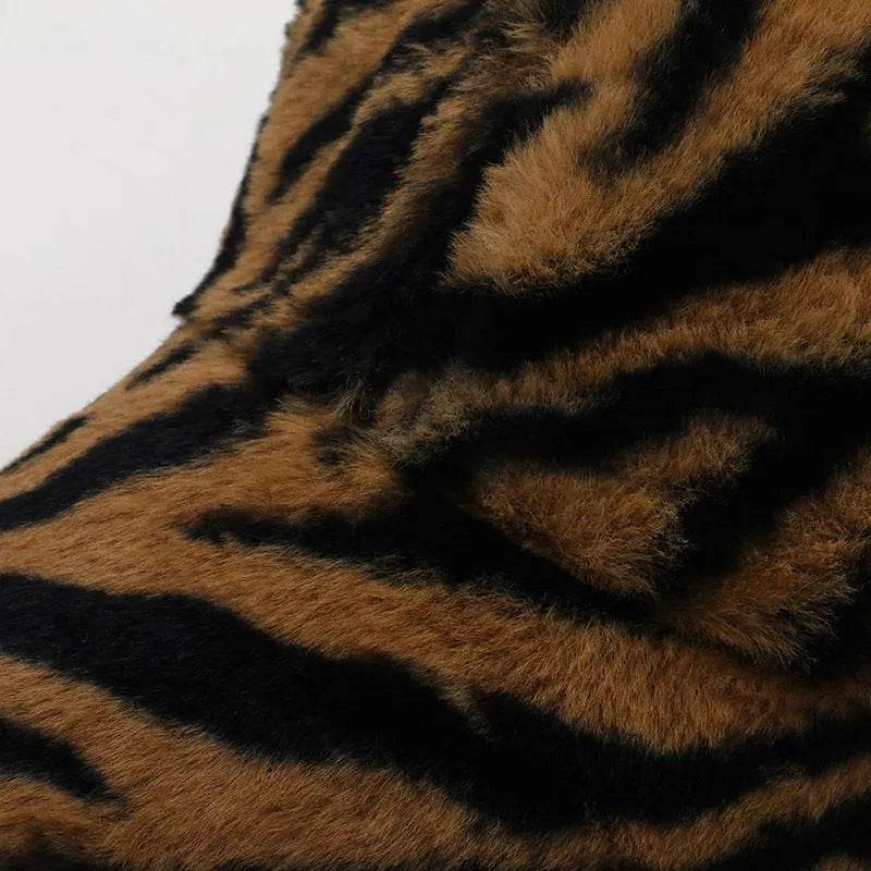 Leopard Print Fleece Baseball Cap - Winter Style - Dabfavshop