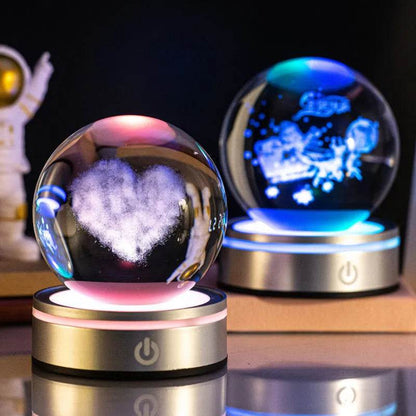3D Space LED Crystal Ball Lamp - Dabfavshop