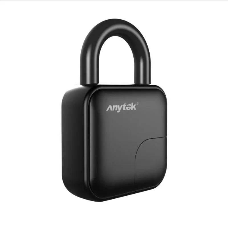 Dabsfavshop waterproof fingerprint padlock in sleek black design for secure access