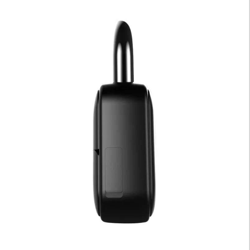 Dabsfavshop waterproof fingerprint padlock with sleek black design for enhanced security