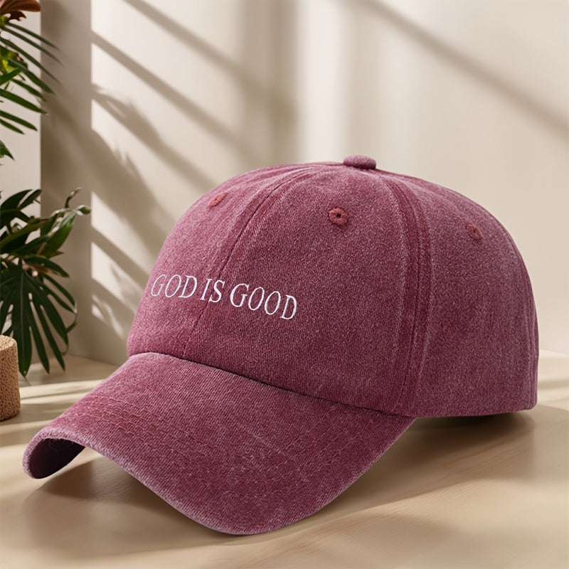 [Vintage Baseball Cap] Embroidered "GOD IS GOOD" Design