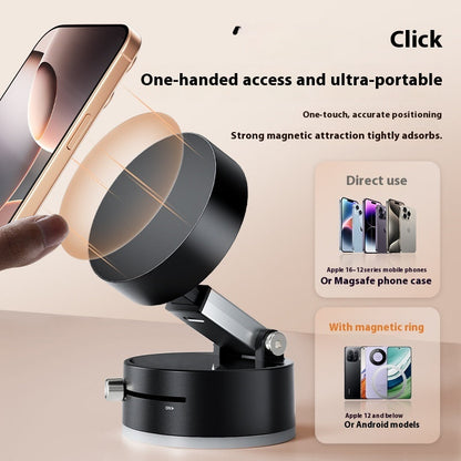 Foldable Magnetic Vacuum Car Phone Holder Foldable Suction Cup With Suction Cup Hands-Free Navigation For Smart Phone - Dabfavshop