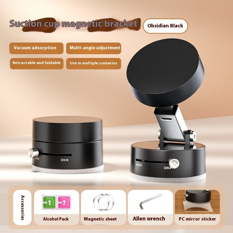 Foldable Magnetic Vacuum Car Phone Holder Foldable Suction Cup With Suction Cup Hands-Free Navigation For Smart Phone - Dabfavshop
