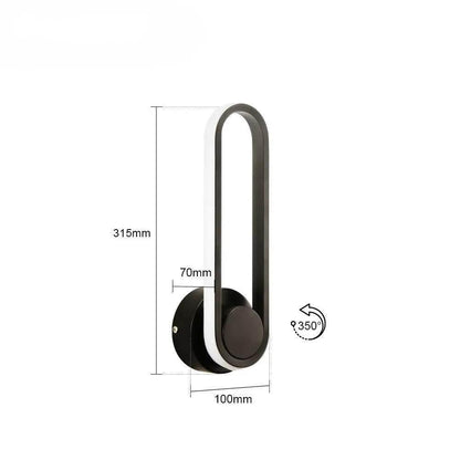 Modern wall light fixture by Dabfavshop featuring LED lamp LED lights with a sleek design and adjustable rotation
