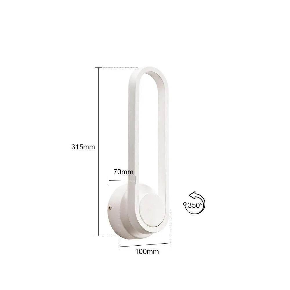 Dabfavshop Modern White Wall Light Fixture with Adjustable LED lamp led lights for Home Decor