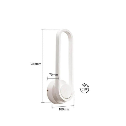 Dabfavshop Modern White Wall Light Fixture with Adjustable LED lamp led lights for Home Decor